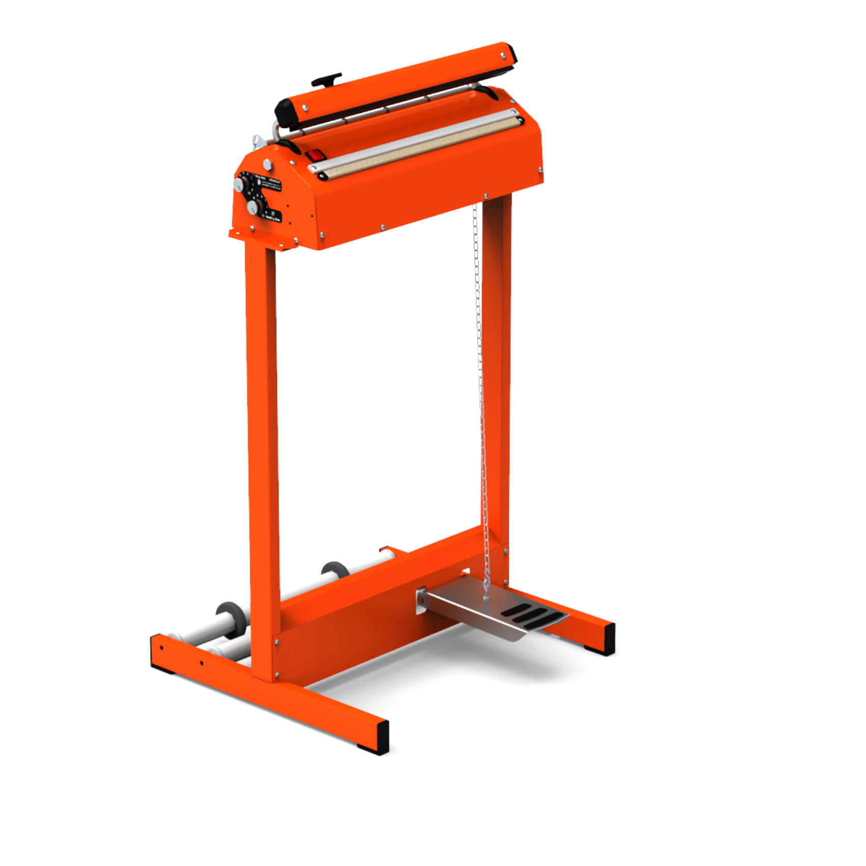 impulse sealer with support and foil holder